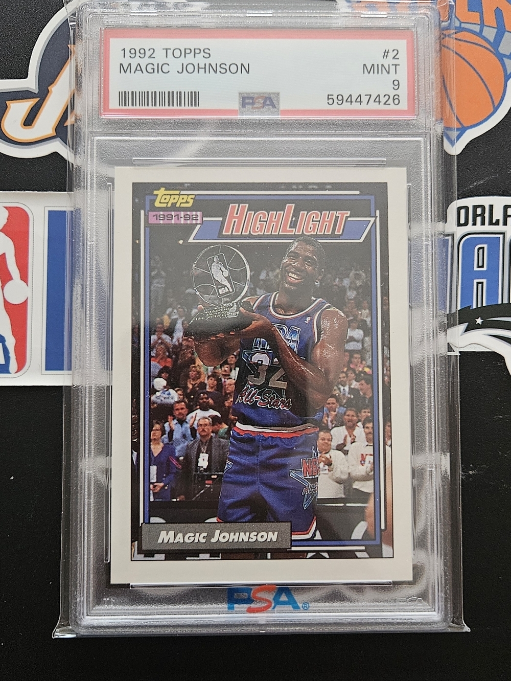 Topps Magic Johnson Blue & Black All-Star Highlight Card